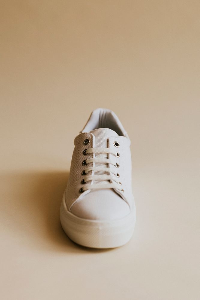 Unisex white canvas sneakers minimal fashion