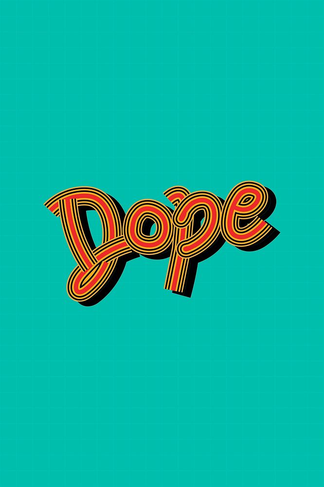 Red dope slang with green grid background