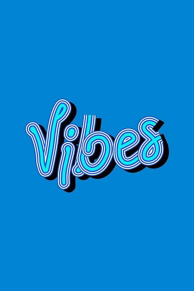 Vintage blue Vibes funky cursive font