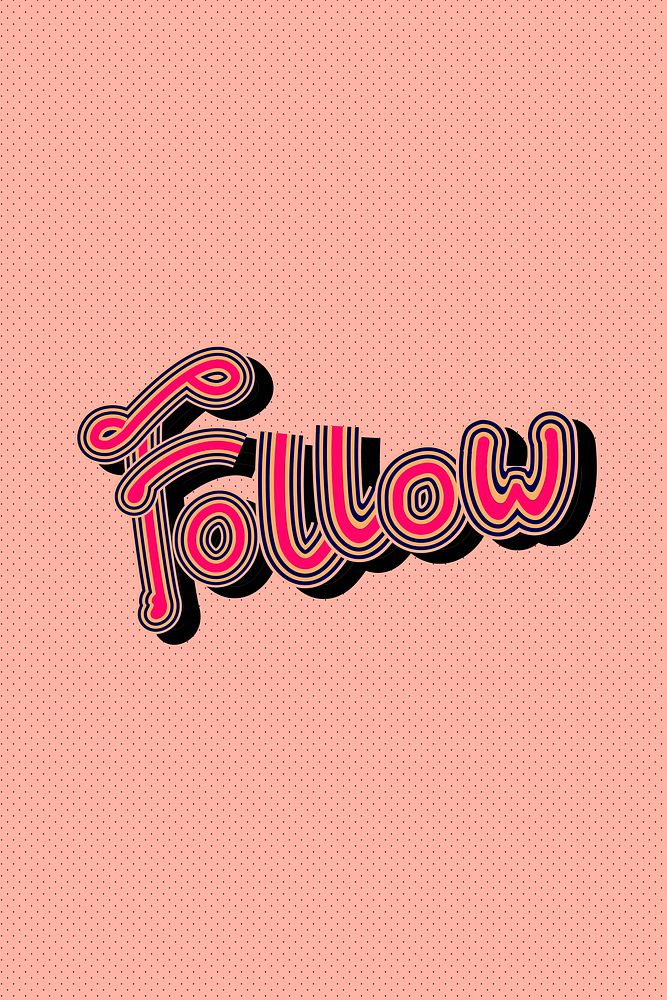 Pink vector Feels sticker vintage font
