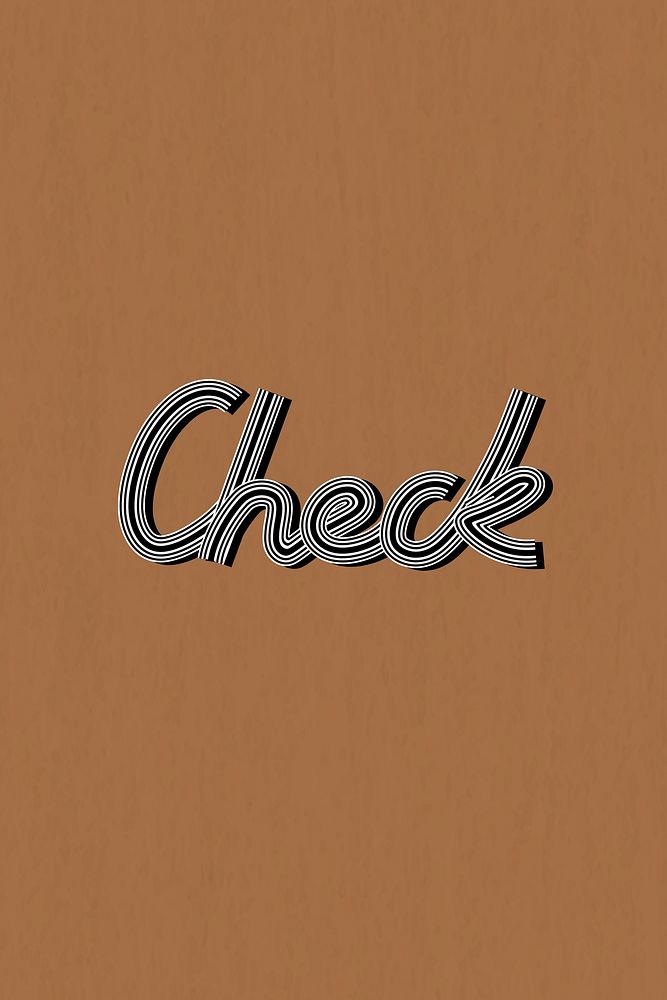 Health word check concentric font calligraphy