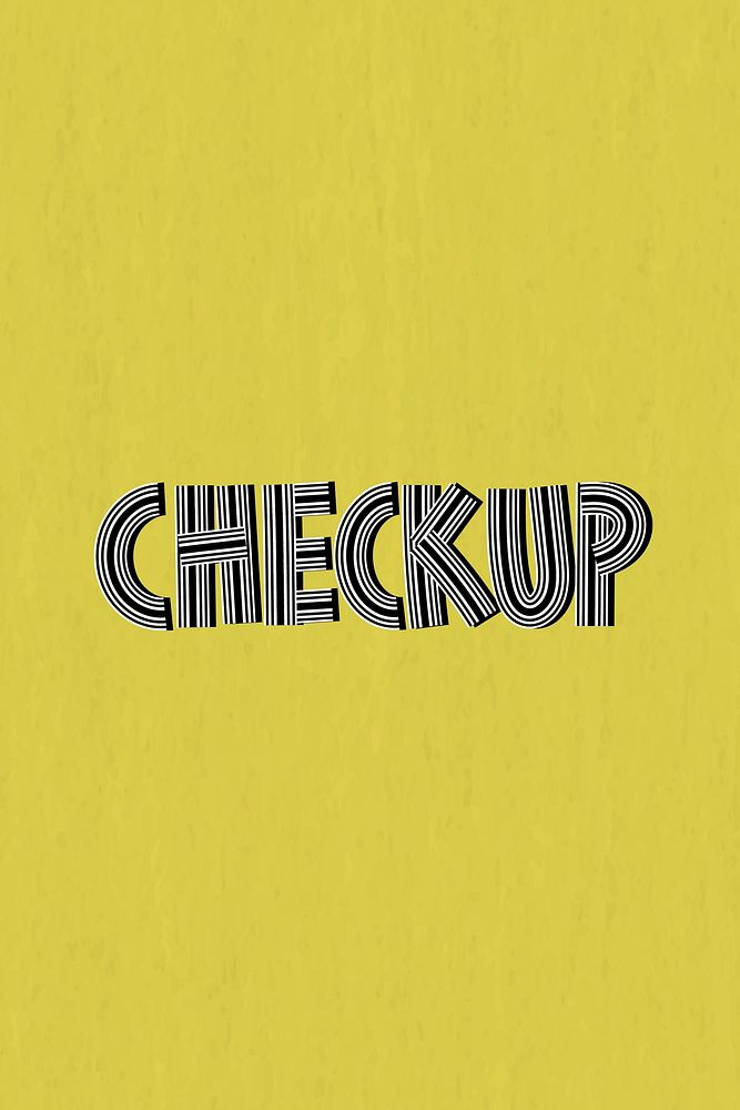 Retro checkup lettering vector concentric effect font typography