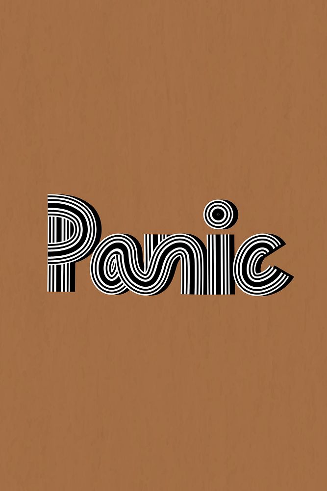 Concentric font panic psd word typography retro