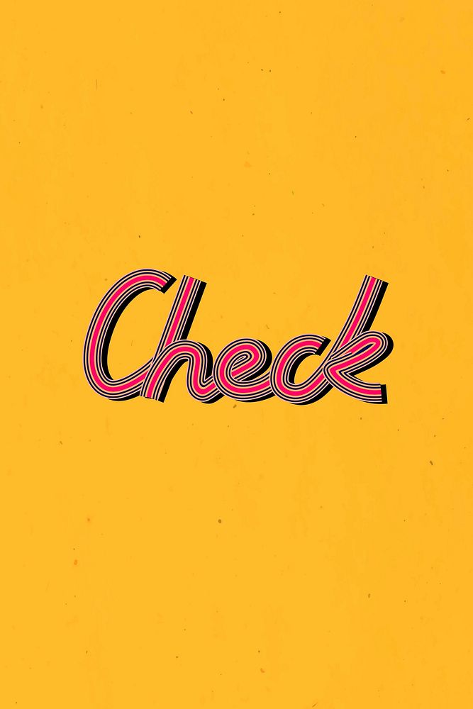 Health word check vector concentric font typography