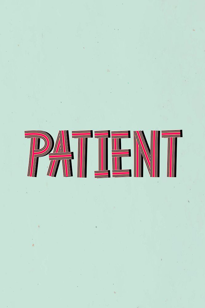 Retro patient psd word lettering concentric font typography 