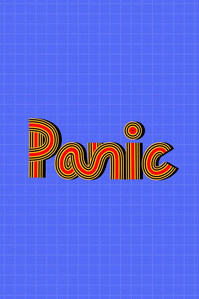 Retro panic lettering psd concentric effect font calligraphy