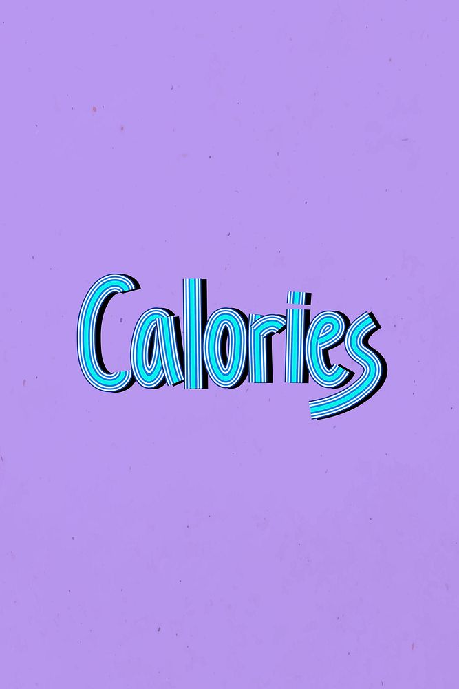 Retro calories lettering concentric effect font typography