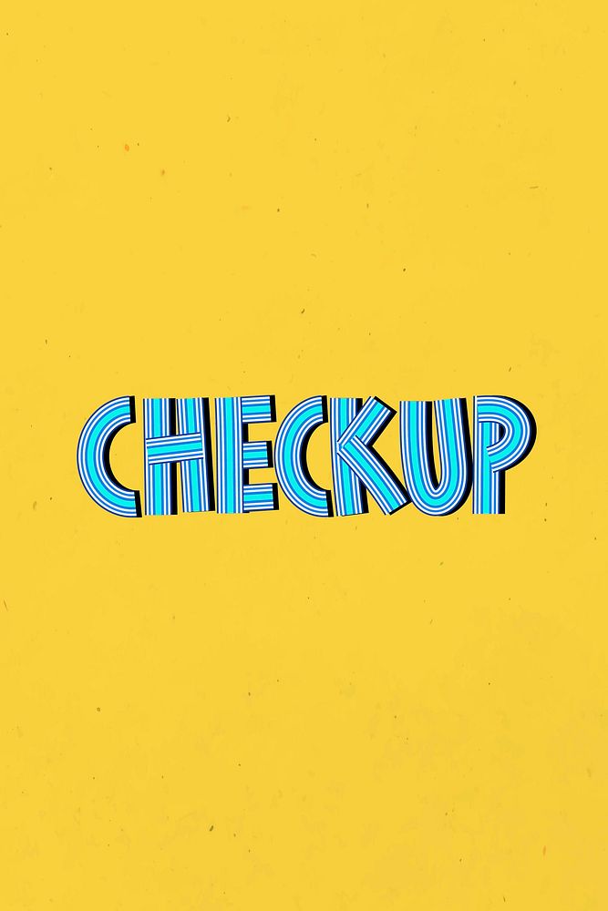 Hand drawn checkup vector text concentric font typography retro