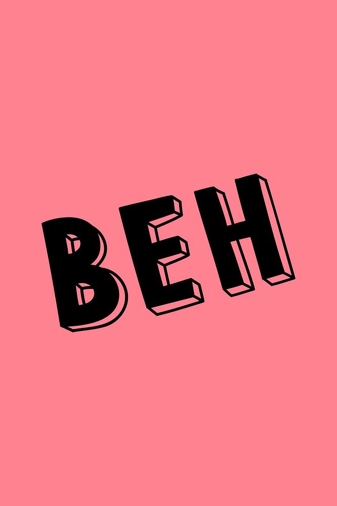 Beh psd comic bold style font typography