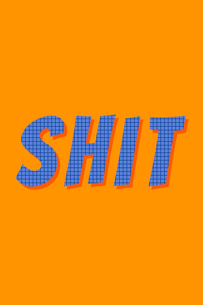 Shit comic funky typography vector