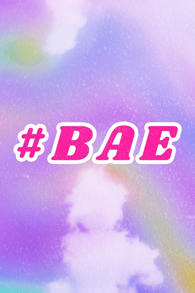 #BAE galactic purple word typography aesthetic