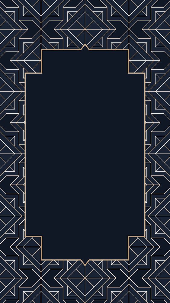 Art deco frame phone wallpaper, | Premium Vector - rawpixel