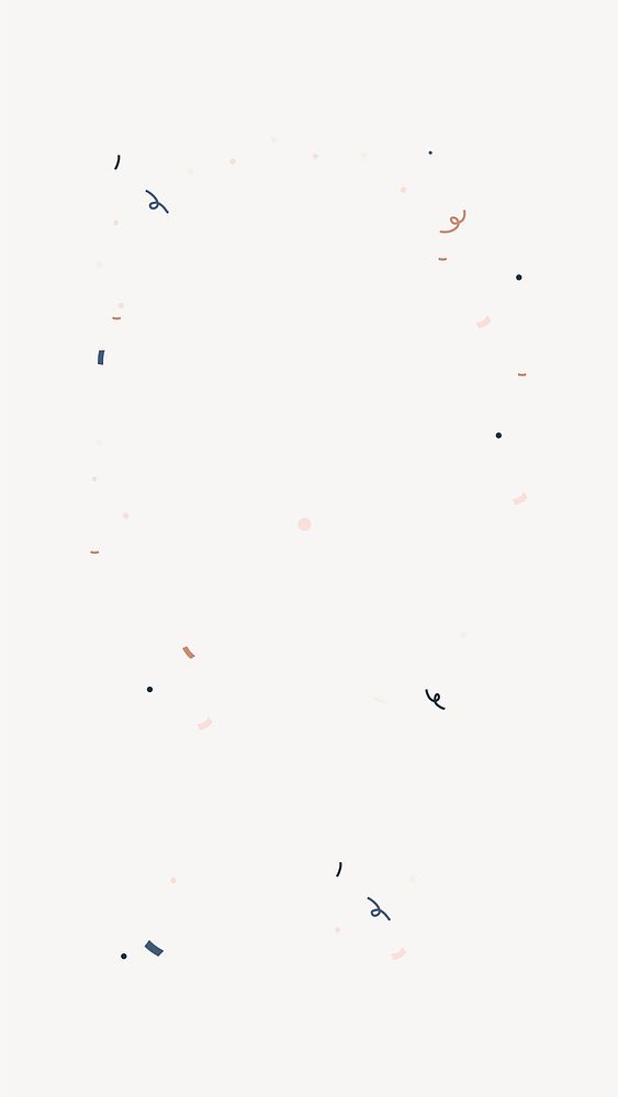 Confetti Instagram story background, beige design vector