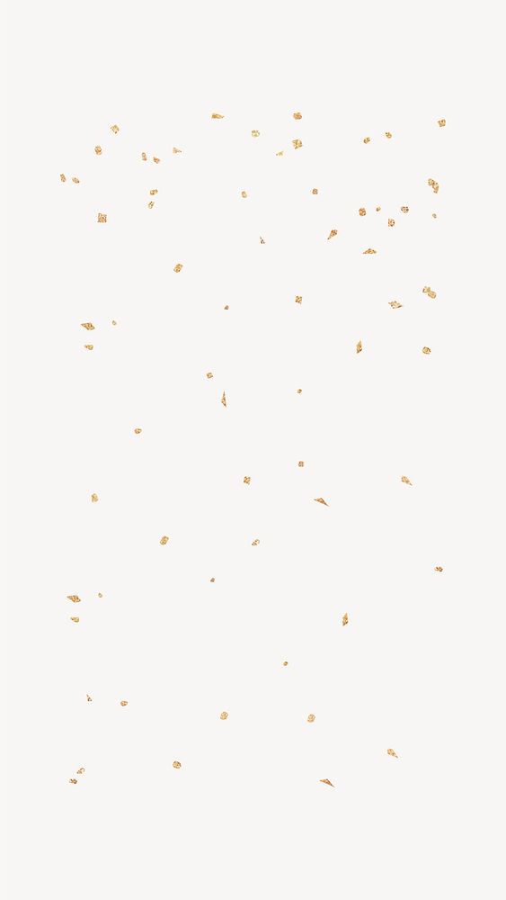 Confetti Instagram story background, gold glitter design vector