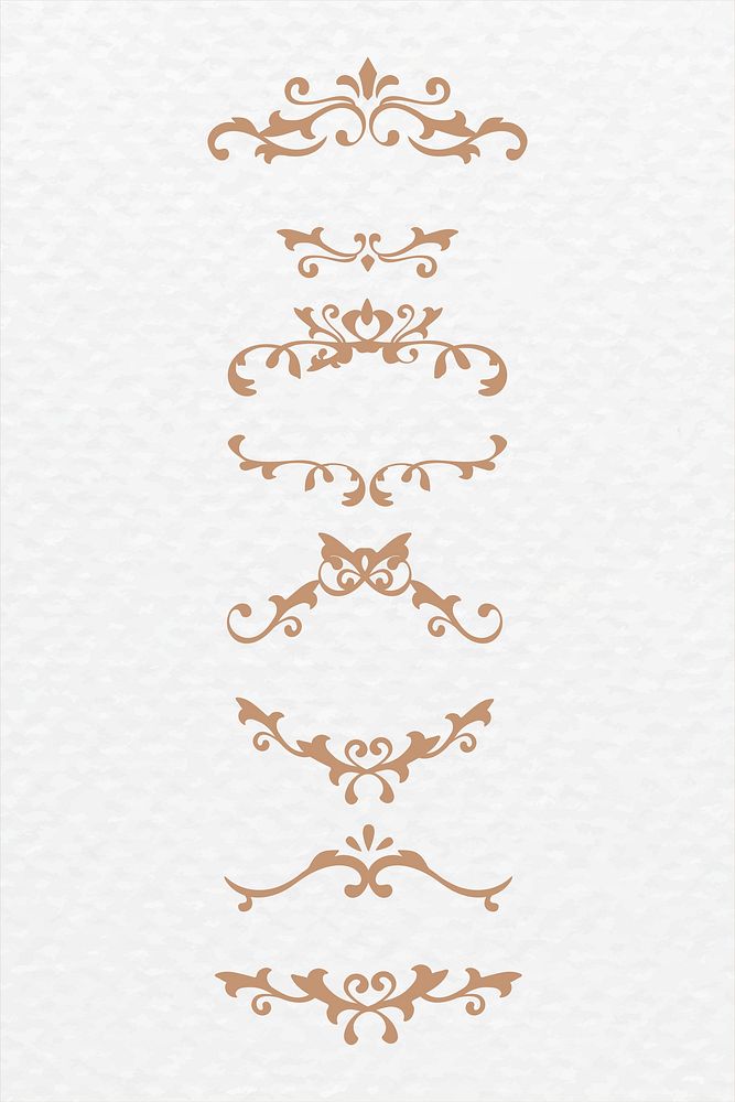 Bronze classy psd scroll ornament frame collection