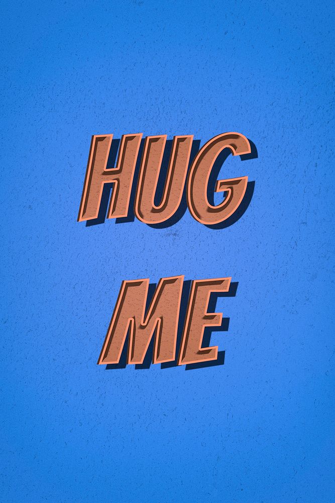 Hug me retro style shadow | Free Photo - rawpixel