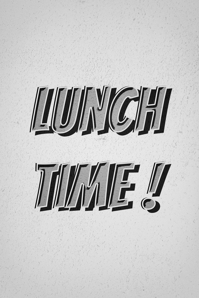 Lunch time! retro style typography