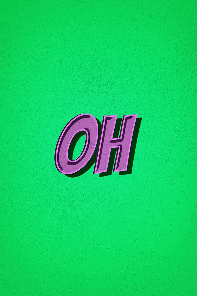 Oh word comic font typography