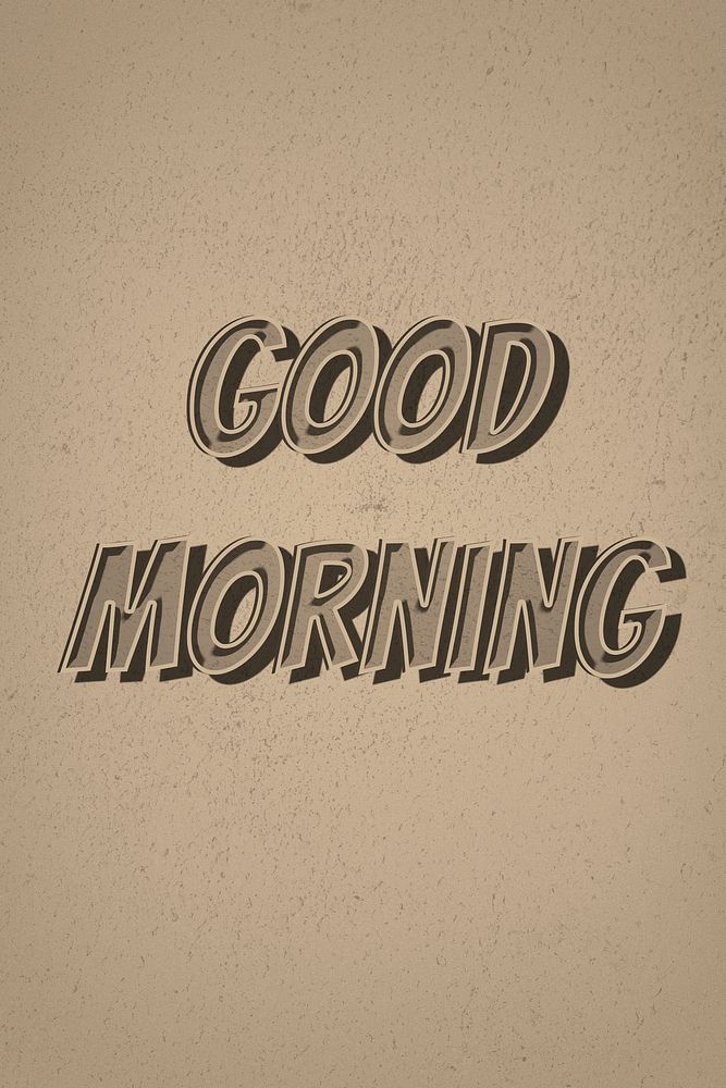 Good morning retro style typography