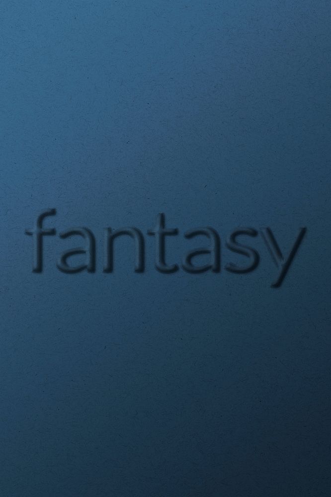 Fantasy emboss typography on paper texture