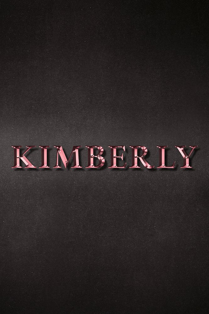 Kimberly typography in rose gold design element