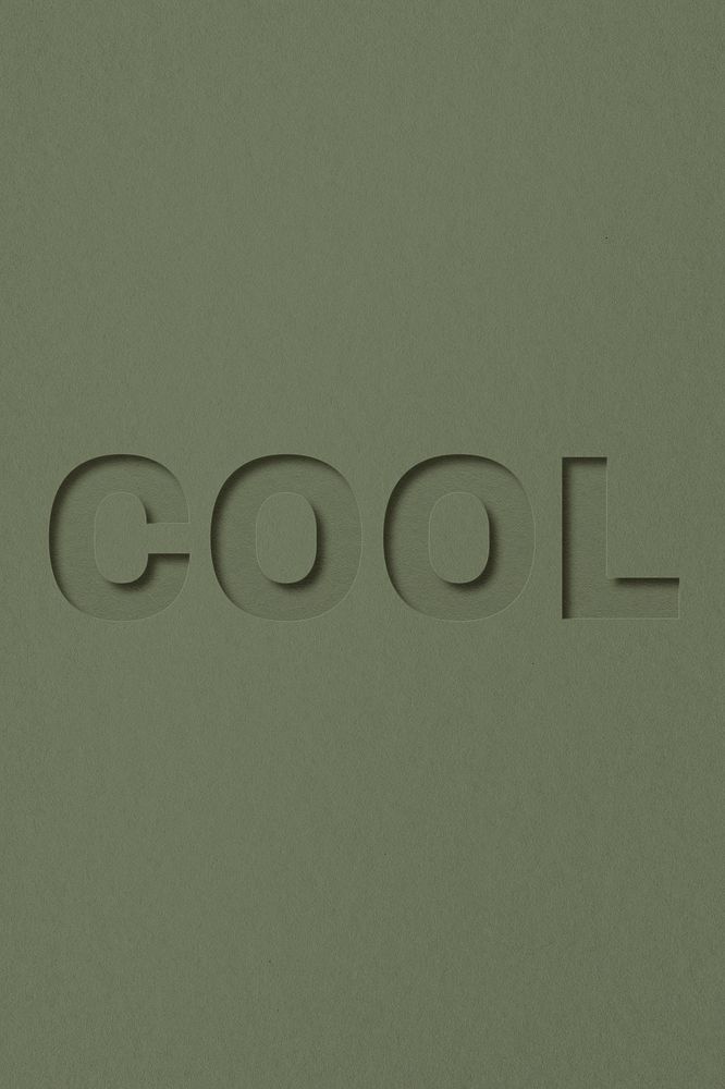 Cool text cut-out font typography