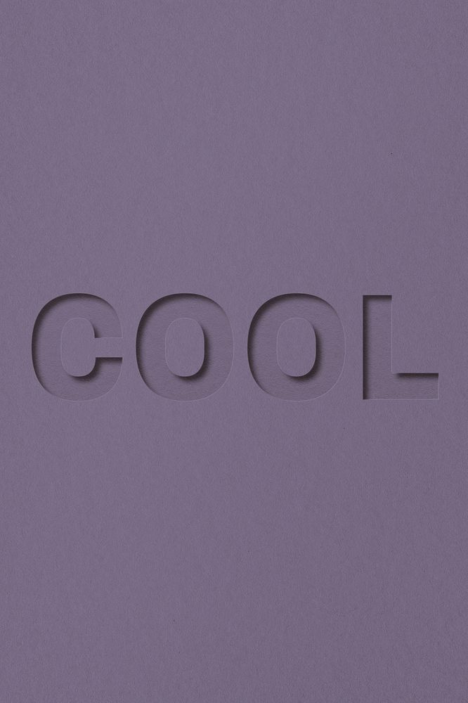 Cool word paper cut font shadow typography