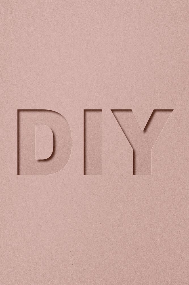 DIY word bold font typography paper texture