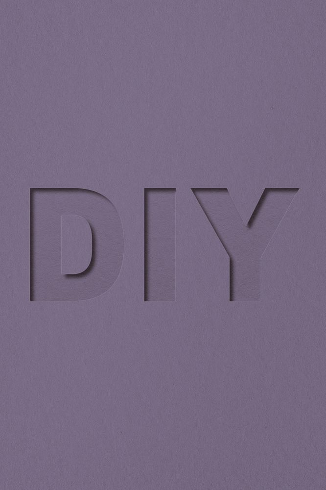 DIY text cut-out font typography