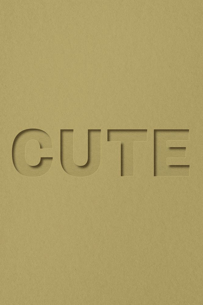 Cute text typeface paper texture