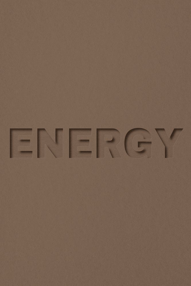 Energy text typeface paper texture