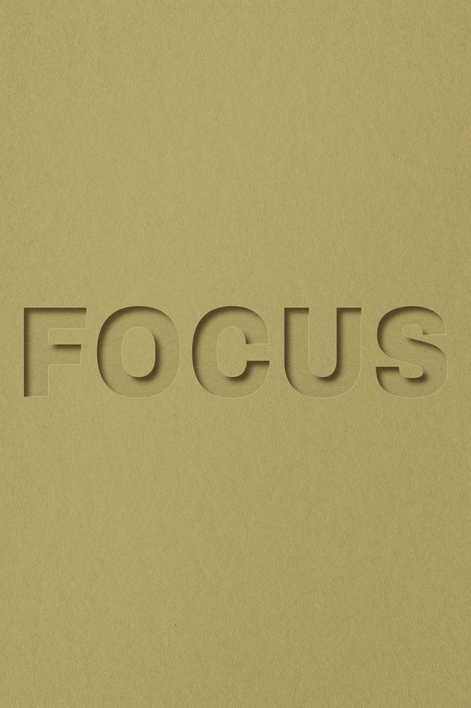 Focus text cut-out font typography