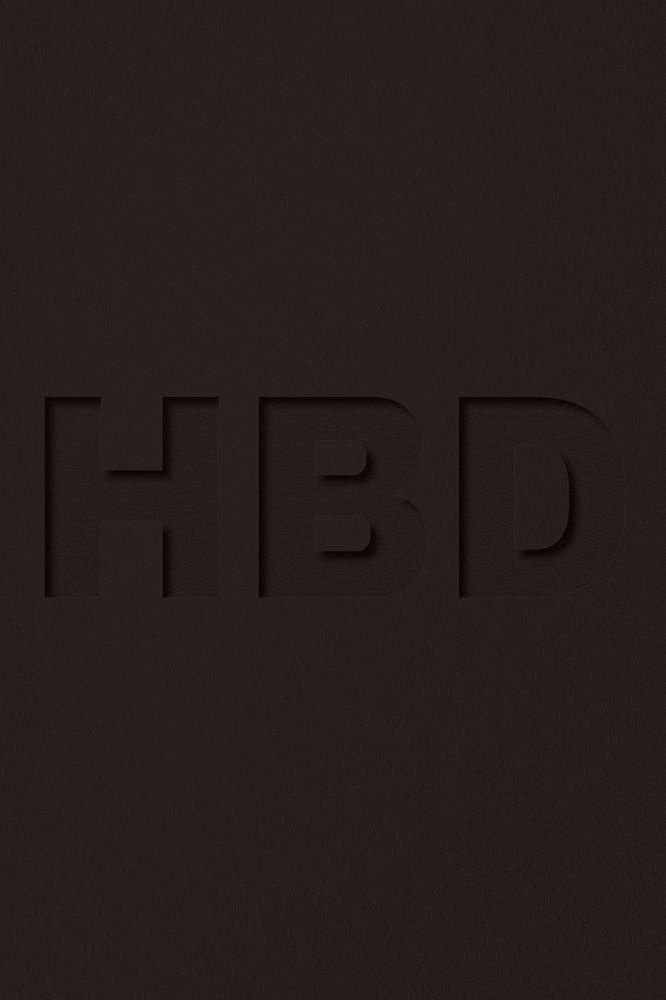 HBD text typeface paper texture