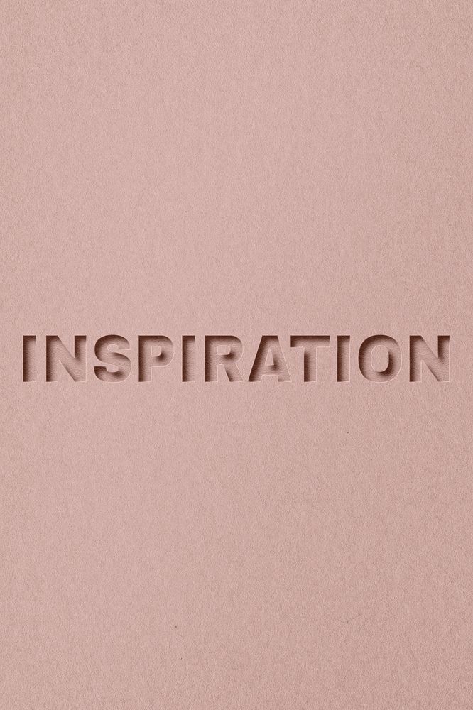 Inspiration text typeface paper texture