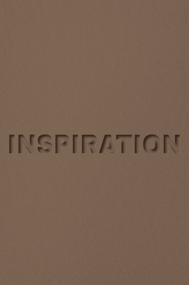 Inspiration word bold font typography
