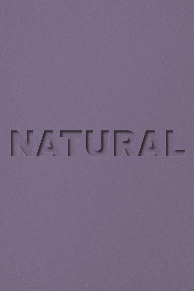 Natural word bold font typography paper texture