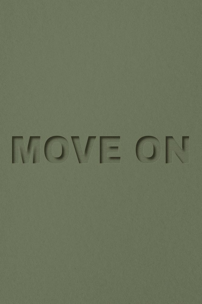 Move on word bold font typography