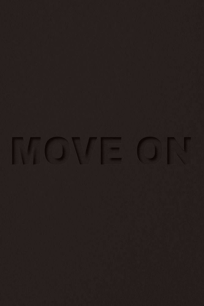 Move on word paper cut lettering