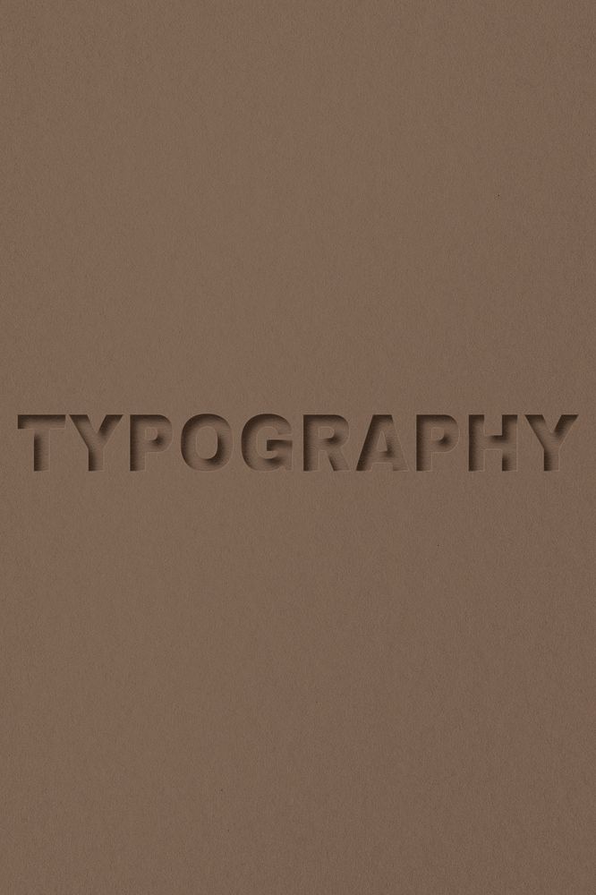 Typography text cut-out font typography