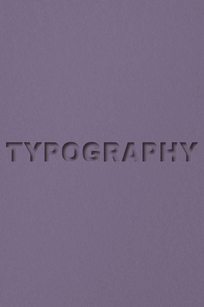 Typography word bold font typography paper texture