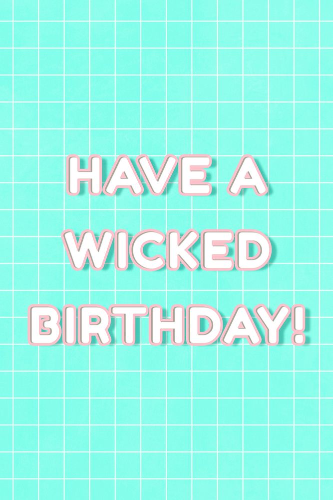 Neon miami 80's have a wicked birthday! bold font 