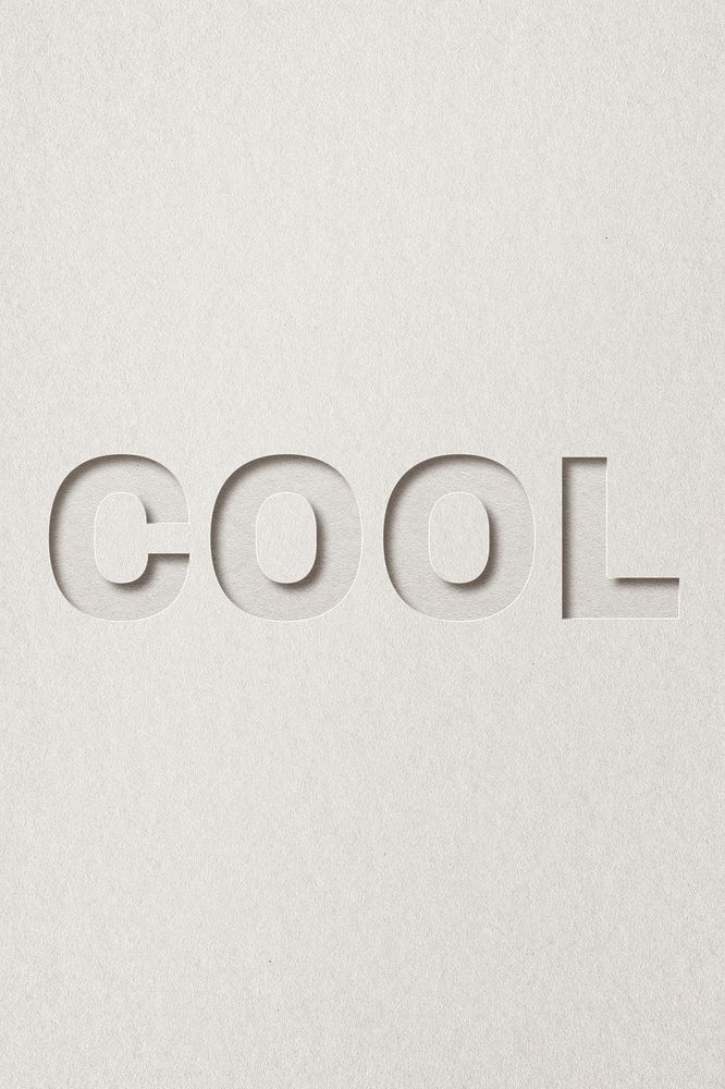 Cool lettering paper cut font typography