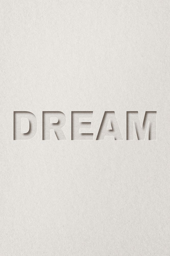 Paper cut 3d lettering dream font typography