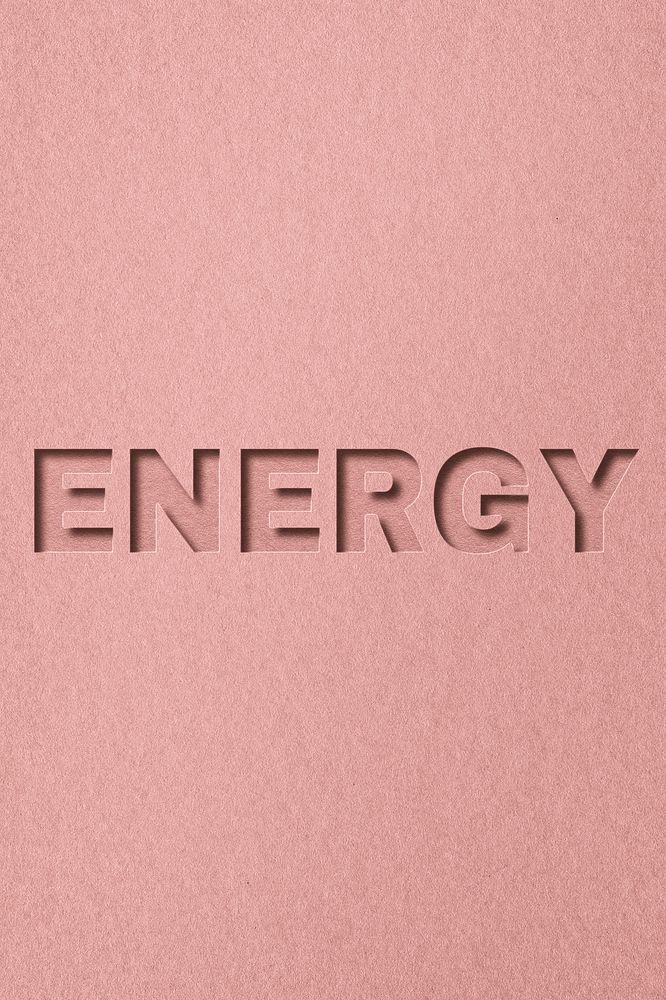 Energy paper cut lettering font typography