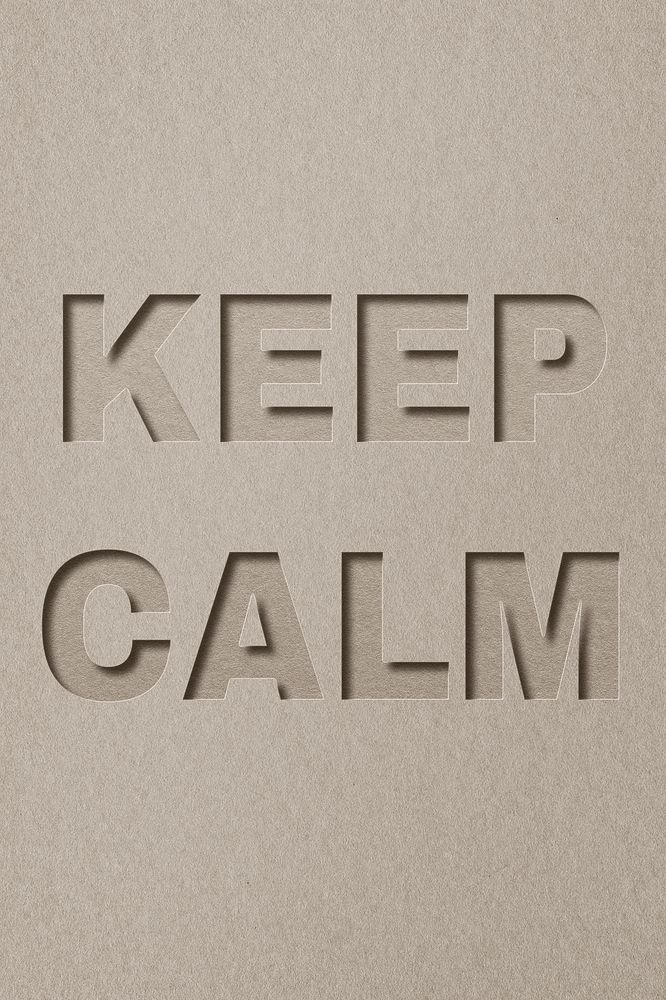 Keep calm paper cut lettering word art