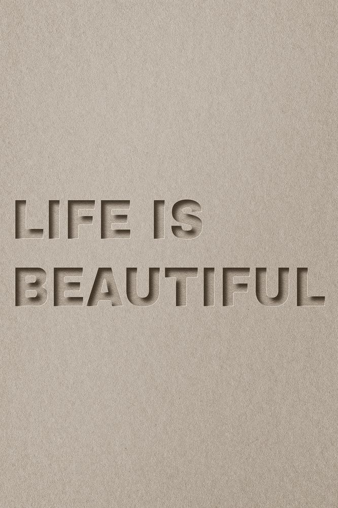 Life is beautiful lettering paper | Free Photo - rawpixel