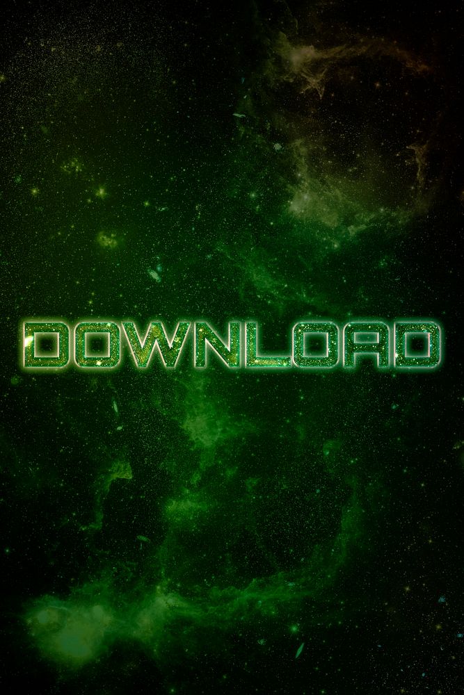 DOWNLOAD word typography green text