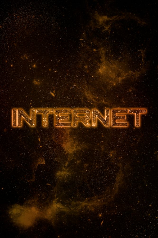 INTERNET word typography brown text