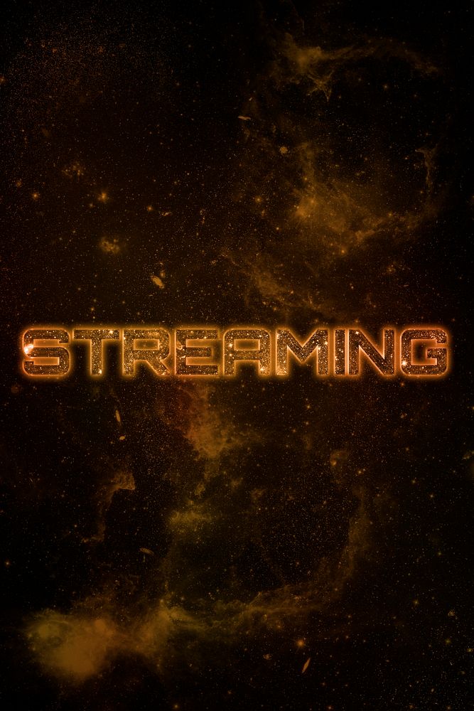 STREAMING word typography brown text