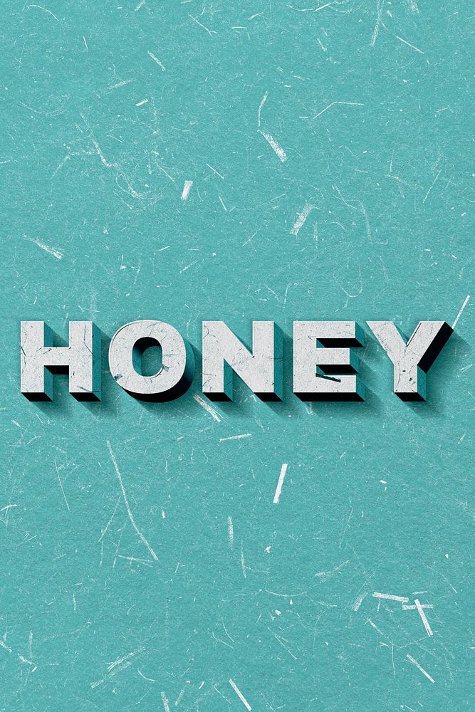 Honey mint green text on paper texture banner